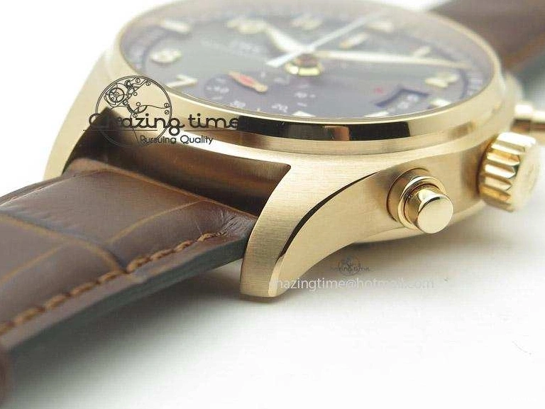 MIROTIME 0522 Pilot Chrono RG 3878 ZF Best Edition Grey Dial On Brown Leather Strap A UrbanChic 7330